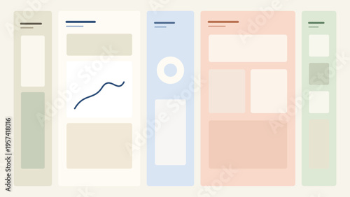 Editorial interface background with vertical bands, poster inspired pacing, modular typography zones, and refined UI structure for modern apps online.