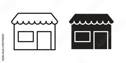 Local store icon. Simple outline style for web and app. Vector icon