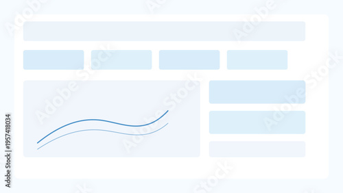 Admin panel background with modular KPI strip, large chart canvas, compact action cards and structured enterprise dashboard composition