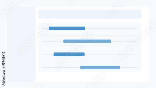 Project management admin background with gantt style rails, resource blocks and operational planning interface for team control systems