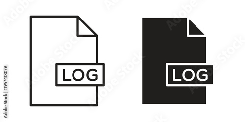 log file icon. Simple outline style for web and app. Vector icon