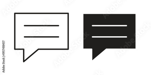Messaging icon. Simple outline style for web and app. Vector icon