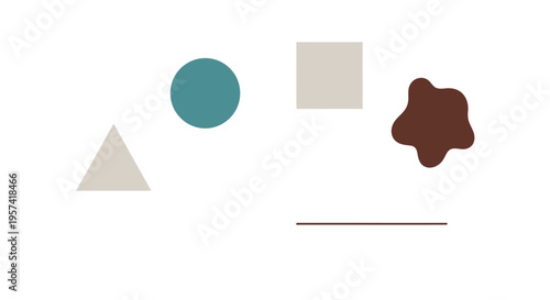 Geometric shapes in various colors.