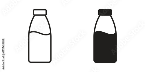 Milk bottle icon. Simple outline style for web and app. Vector icon