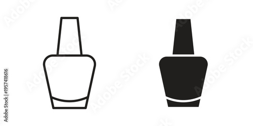 Nail polish icon. Simple outline style for web and app. Vector icon