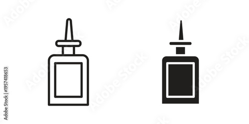 Nasal spray bottle icon. Simple outline style for web and app. Vector icon