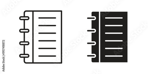 Notebook icon. Simple outline style for web and app. Vector icon