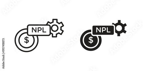 NPL icon. Simple outline style for web and app. Vector icon