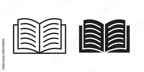 open book icon. Simple outline style for web and app. Vector icon