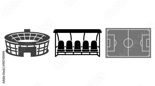 Soccer Training Icons Set