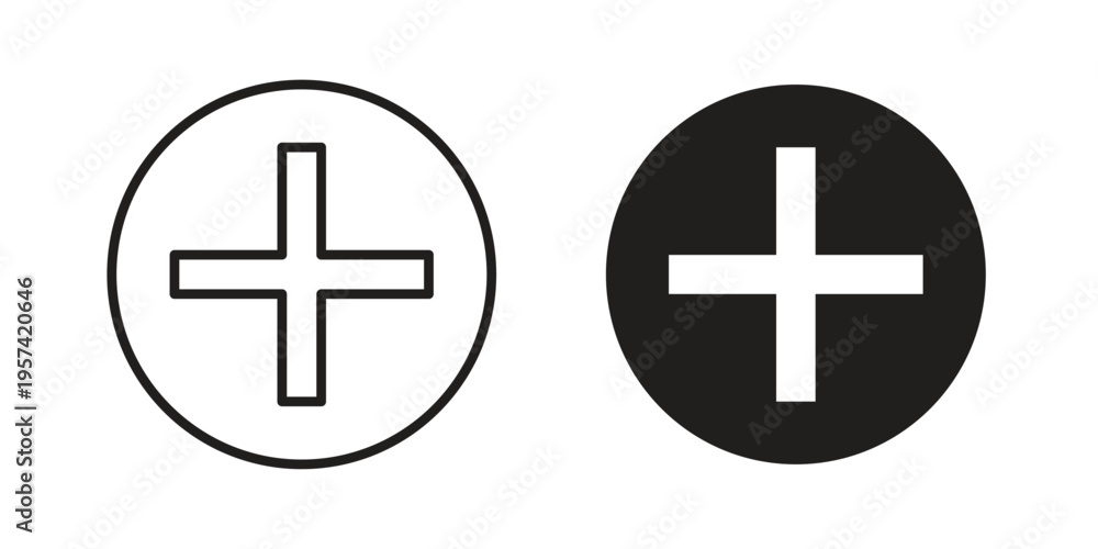 Fototapeta premium Plus icon. Simple outline style for web and app. Vector icon