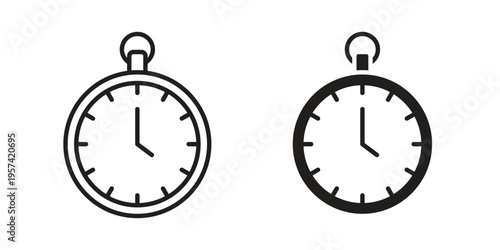 Pocket watch icon. Simple outline style for web and app. Vector icon