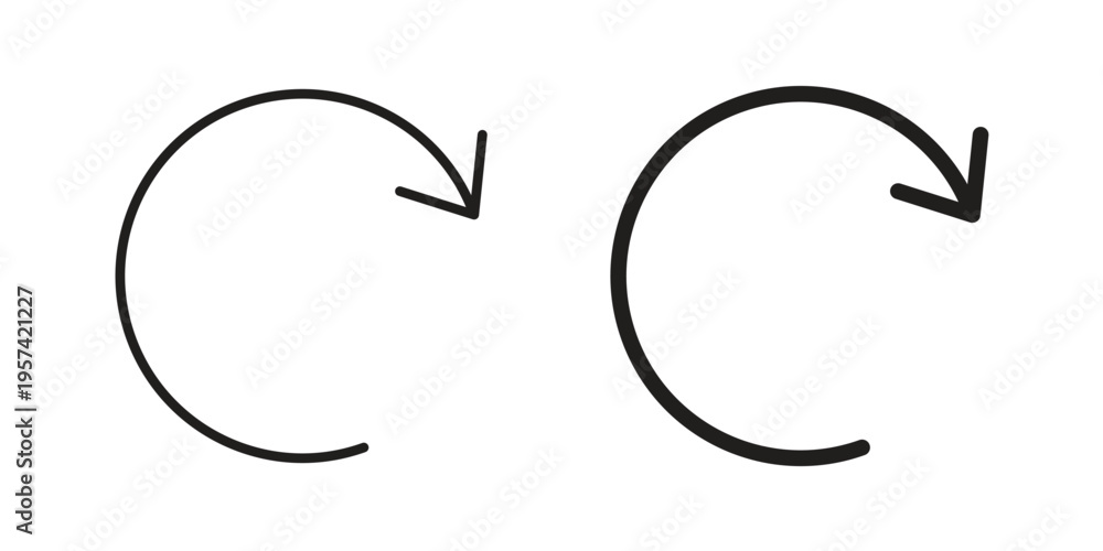 Fototapeta premium Reload button icon. Simple outline style for web and app. Vector icon