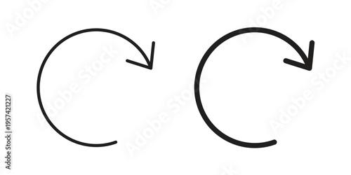 Reload button icon. Simple outline style for web and app. Vector icon