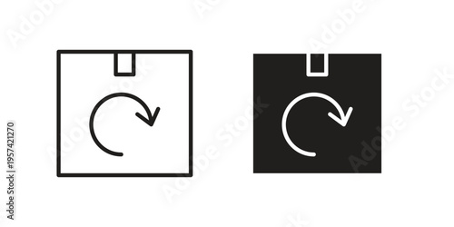 Return purchase icon. Simple outline style for web and app. Vector icon