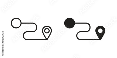 Roadmap icon. Simple outline style for web and app. Vector icon