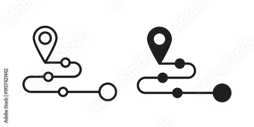 Roadmap icon. Simple outline style for web and app. Vector icon