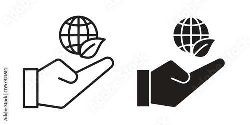 Save environment icon. Simple outline style for web and app. Vector icon