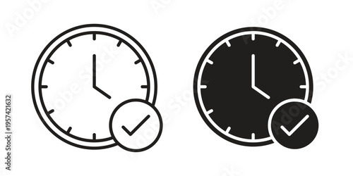 Save time icon. Simple outline style for web and app. Vector icon