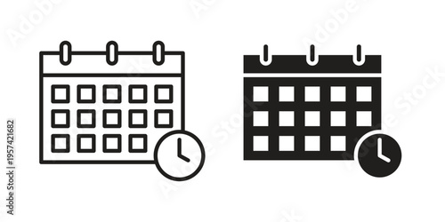 Schedule icon. Simple outline style for web and app. Vector icon