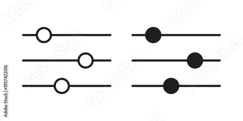 Settings sliders icon. Simple outline style for web and app. Vector icon