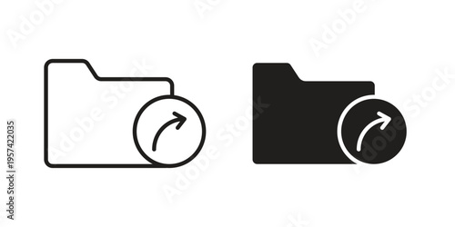 Share folder line icon. Simple outline style for web and app. Vector icon