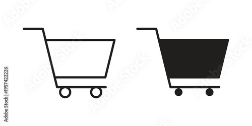 Shopping Cart icon. Simple outline style for web and app. Vector icon