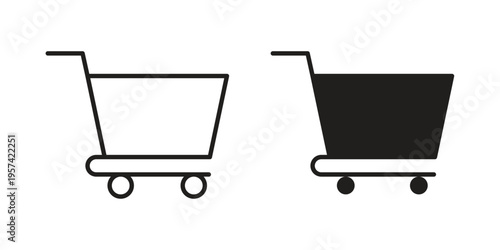 Shopping icon. Simple outline style for web and app. Vector icon