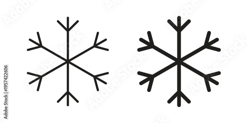 Snowflake icon. Simple outline style for web and app. Vector icon
