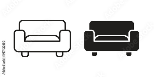 Sofa icon. Simple outline style for web and app. Vector icon
