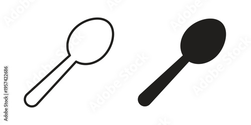 Spoon icon. Simple outline style for web and app. Vector icon