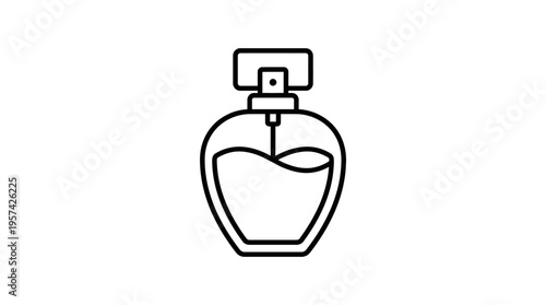 Elegant Perfume Bottle Outline