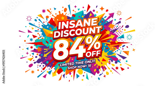 Insane Discount 84% Off Banner