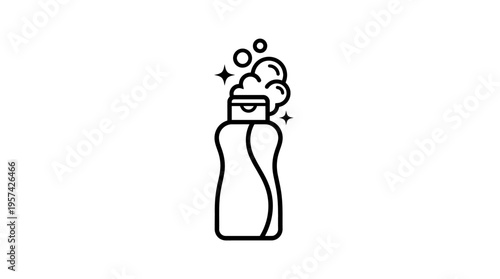 Minimalistic Shampoo Bottle Icon