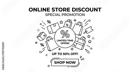 Online Store Discount Promotion Graphic