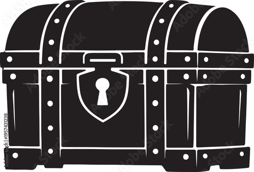 Classic treasure chest icon illustration