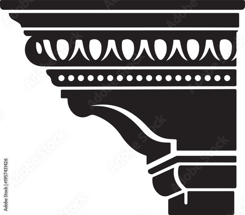 Decorative molding silhouette icon