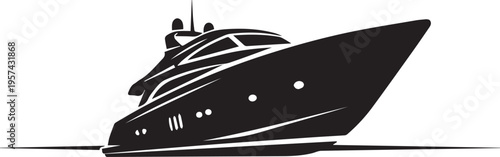 Isolated vector illustration of a cartoon motor boat and a steam iron for fast sea travel and luxury transportation.