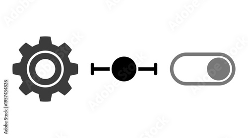 Gear, Toggle Switch and Control Icons
