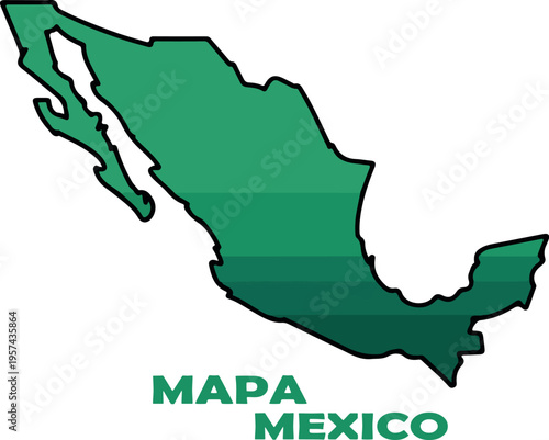 mapa mexico logo icon vector white background