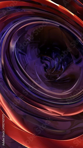 Colorful Abstract 3D Concentric Wave Background Loop