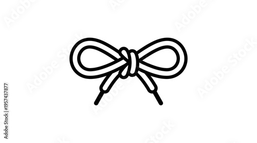 Simple Bow Tied From Shoelace