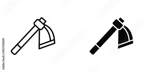 two stylized safety pins holding fabric vector illustration flat design