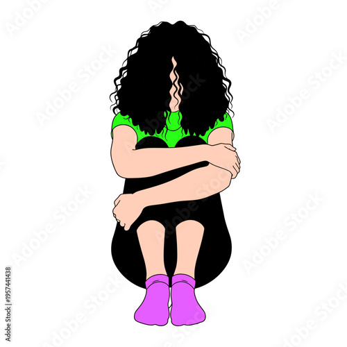 Coping with anxiety and depression, Vector and PNG