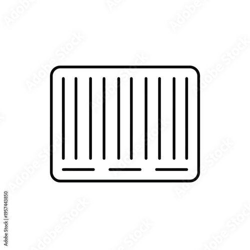 A black line drawing of a vent Vector