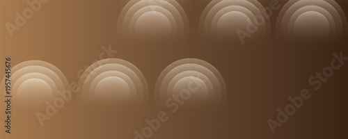 Sophisticated abstract background featuring elegant concentric circular layers in a warm brown and coffee gradient. illustration eps10