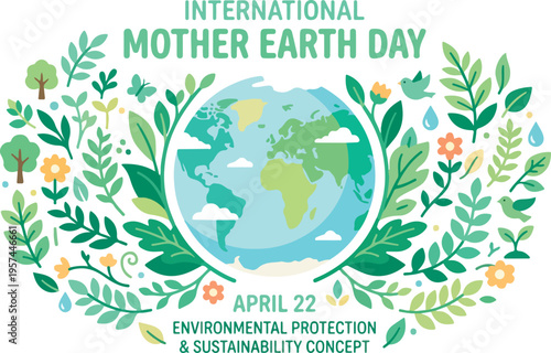 Earth Day Environmental Protection Concept.