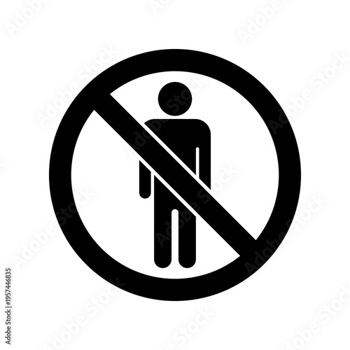 Obraz na plátně No Person Allowed Icon