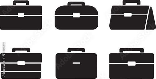 Modern briefcase collection for corporate identity, business branding and office use