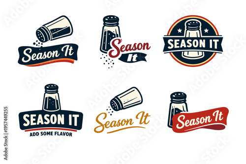 Season it vintage salt shaker logos collection